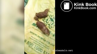 Russian girl poops..