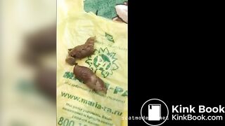 Russian girl poops..