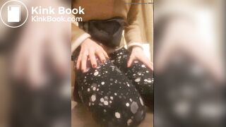 Woman shits her sparkly leggings