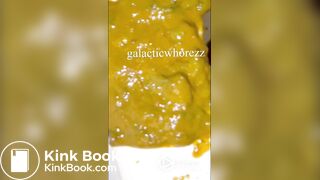 Girl has explosive diarrhea with huge mess on toilet