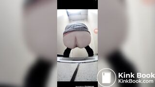 Russian girl poops and grunts