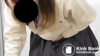 school girl diarrhea a lot on chairs