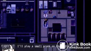 Defecating on her sleeping maid's pussy