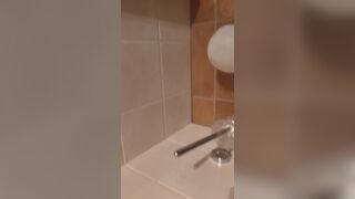 Boy Pooping in Toilet