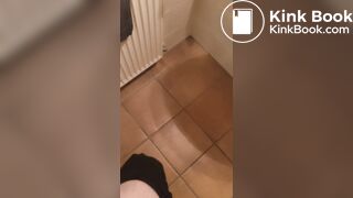 Boy Pooping in Toilet