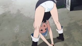 cat girl pooping in diaper