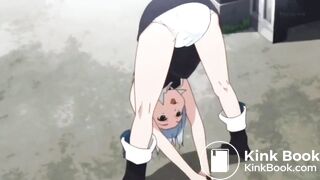 cat girl pooping in diaper