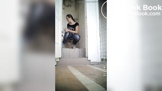 Beautiful Russian woman spy wc poop 753