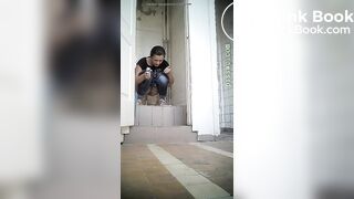 Beautiful Russian woman spy wc poop 753