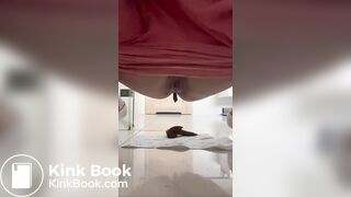 Girlfriend love pooping on toilet floor