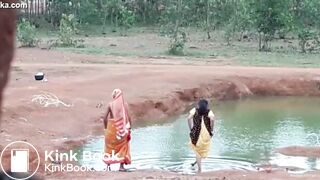 Desi outdoor ass wash