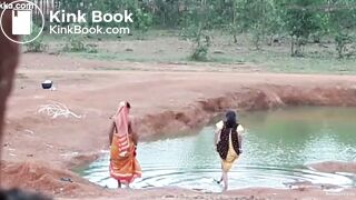 Desi outdoor ass wash