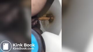 She Poops while on the Toilet