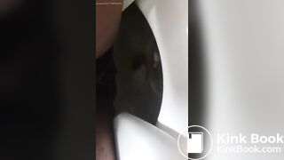 She Poops while on the Toilet