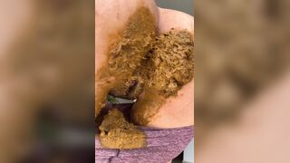 wonderful slow motion view of a dirty female ass