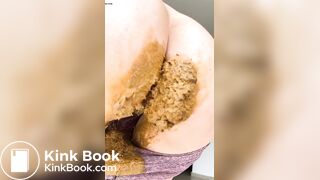 wonderful slow motion view of a dirty female ass