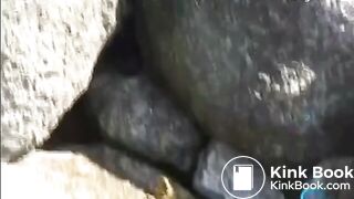 WOMAN'S DEFECATING OUTDOORS 3