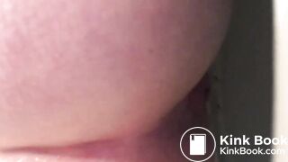 Close up pooping filmed from the rim