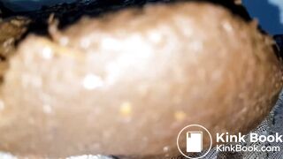 Big bulge in tan panties