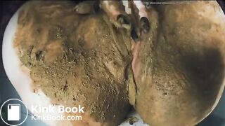 Dirty Betty in white panties scat smear