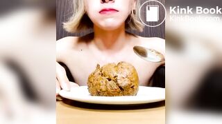 Girl tastes her own product