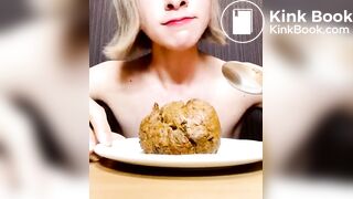 Girl tastes her own product