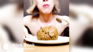 Girl tastes her own product