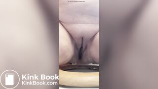 Struggling to push out a small constipated poop