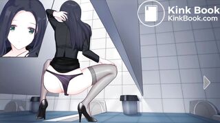 Watching an attractive teacher use the toilet