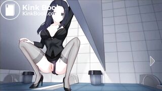 Watching an attractive teacher use the toilet