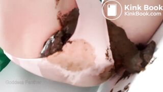 Huge poop in pink panties