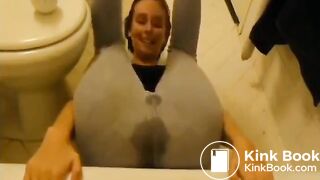 Cute girl messing her pants..