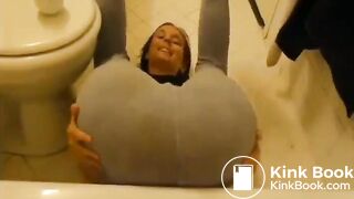 Cute girl messing her pants..