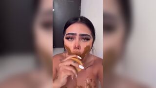 Scat dildo deepthroat