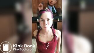 Eating directly from his ass