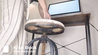 White Striped Pants Poop