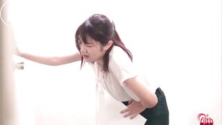 Japanese girl pooping at work