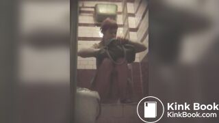 Beautiful Russian woman spy wc poop 749