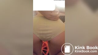 pooping in yellow underwear