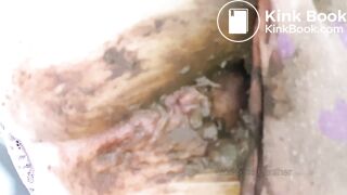 Heart panties full of shit