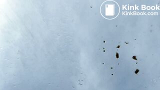 Sexy girl does a big shit on her rental car in Spain