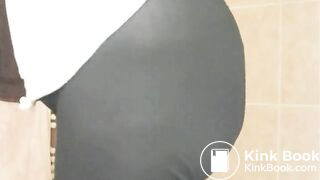 girl wets and messes tights