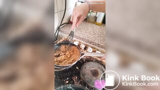 Hot sizzling poop stew fresh from the source