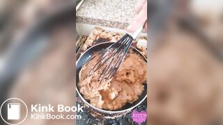 Hot sizzling poop stew fresh from the source