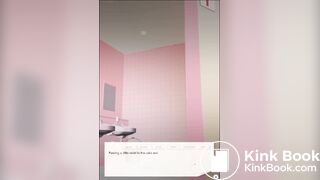 girl 1eaks diarrhea into a bucket