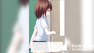 girl 1eaks diarrhea into a bucket