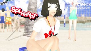girl diarrhea beach