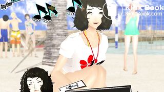 girl diarrhea beach