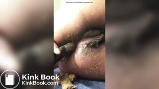 hair ebony making a shitty mess