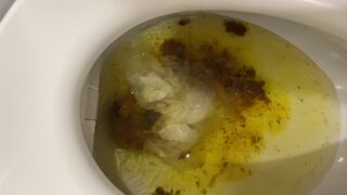 Washing poop